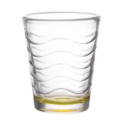 BarProducts.com BAR SUPPLIES BarConic® 1.75 Oz Yellow Wave Shot Glass