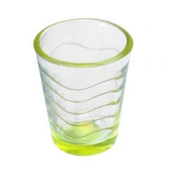 BarProducts.com BAR SUPPLIES BarConic® 1.75 Oz Yellow Wave Shot Glass