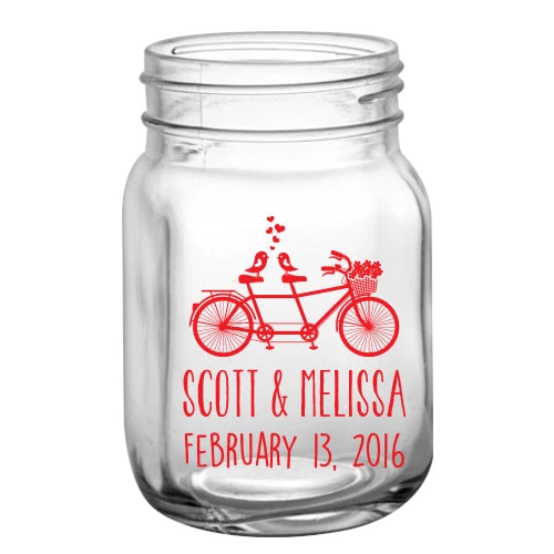 12oz-mason-no-handle-bicycle-red.jpg BarProducts.com 12oz BarConic® Mason Jar Mug With No Handle