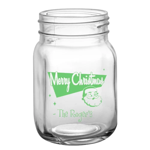 12oz-mason-no-handle-mcm-merry-christmas.jpg BarProducts.com 12oz BarConic® Mason Jar Mug With No Handle