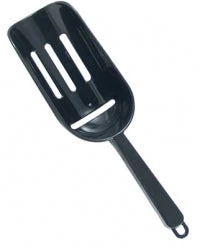 BarProducts.com BAR SUPPLIES Ice Scoop With Drain - Black Plastic