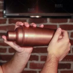 BarProducts.com Master Mixology BarConic&reg; 3 Piece Cocktail Shaker Deluxe – Antique Finish 24oz.