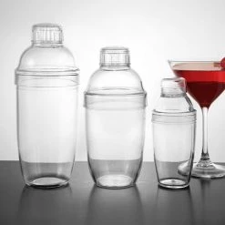 BarProducts.com BAR TOOLS 3-Piece Plastic Mixing Shakers - Clear