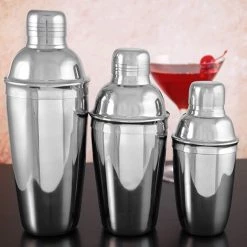 BarProducts.com Super Savers Cocktail Shaker - 3 Piece DELUXE - Stainless Steel