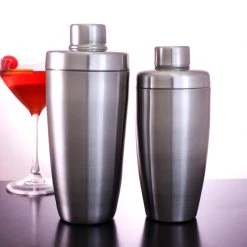 BarProducts.com BAR TOOLS 3 Piece Stainless Steel Flat Top Cocktail Shakers
