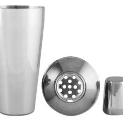 BarProducts.com Cocktail Shaker - 3 Piece - Stainless Steel