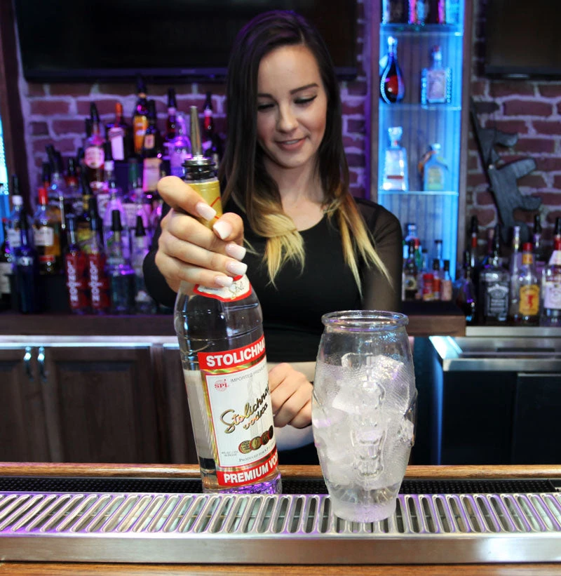 304ss-stainless-steel-liquor-pourer-bartender-1.jpg BarProducts.com Super Savers BarConic® 304SS™ Stainless Steel Liquor Pourers