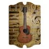 BarProducts Handcrafted Woodshop Made In The USA 3D Wooden Guitar Tavern Sign - Live Music Nightly