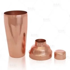 BarProducts.com BarConic® 3 Piece Copper Plated Shaker Deluxe Set - 24 Oz Master Mixology