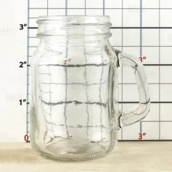 BarProducts.com BarConic® 4.5 Oz Mason Jar Glass With Handle