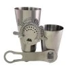 BarProducts.com BAR TOOLS BarConic® Bartending Set With V-Rod® & 18oz. Shaker Tin – 4 Piece Silver Glitter