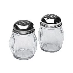 BarProducts.com Clear Swirl Shaker Perforated Top - Pizza Cheese/Red Pepper Shakers