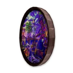 BarProducts Handcrafted Tiki Drink Wood Barrel Top Sign/Clock Woodshop Made In The USA