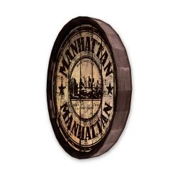 BarProducts Handcrafted Woodshop Made In The USA Manhattan Stamp Barrel Top Tavern Sign 2 BarProducts Handcrafted Woodshop Made In The USA Manhattan Stamp Barrel Top Tavern Sign