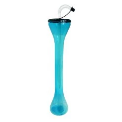 BarProducts.com SPECIAL COLLECTIONS BarConic® Party Yard - 24 Oz. - Blue With Black Lid & Straw