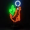 BarProducts.com Coyote Moon Cactus Neon Sculpture SPECIAL COLLECTIONS