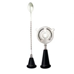 BarProducts.com SPECIAL COLLECTIONS Spoon & Strainer With Built-In Jiggers Set