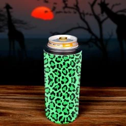 BarProducts.com SPECIAL COLLECTIONS CHEETAH DESIGN STAINLESS STEEL CAN AND BOTTLE COOLER - 12 OZ - SLIM