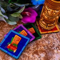 BarProducts.com SPECIAL COLLECTIONS TIKI THEMED FOAM COASTERS - 3.5 INCH SQUARE