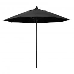 Bar Products SPECIAL COLLECTIONS California Umbrella 9' Pole Push Lift SUNBRELLA With Black Aluminum Pole - Color Options