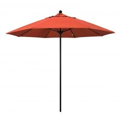 Bar Products SPECIAL COLLECTIONS California Umbrella 9' Pole Push Lift SUNBRELLA With Black Aluminum Pole - Color Options