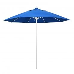 BarProducts.com SPECIAL COLLECTIONS California Umbrella 9' Pole Push Lift SUNBRELLA With White Aluminum Pole - Color Options