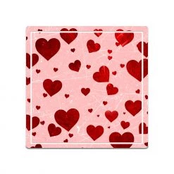BarProducts.com HEARTS THEMED FOAM COASTERS - 3.5 INCH SQUARE SPECIAL COLLECTIONS