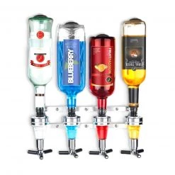 BarProducts.com Wall Mounted Liquor Dispenser - 4 Bottle SPECIAL COLLECTIONS