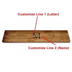 BarProducts Handcrafted SPECIAL COLLECTIONS CUSTOMIZABLE Wooden Drip Tray NAME MONOGRAM DESIGN