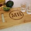 BarProducts Handcrafted Personalized Bamboo Cutting Board And Shot Glass Set