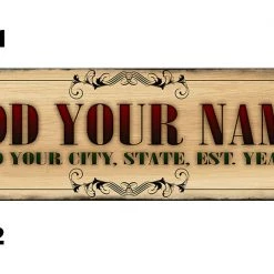 BarProducts Handcrafted "ADD YOUR NAME" A-Frame Sidewalk Chalkboard Sign – Double Sided - Wood Finish Options - Design 1