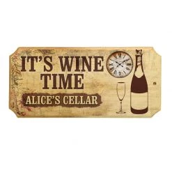 BarProducts.com Wine Accessories & Gifts Custom Wood Plaque Sign - Time For Wine