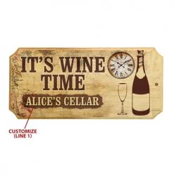 BarProducts.com Wine Accessories & Gifts Custom Wood Plaque Sign - Time For Wine