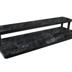 BarProducts Handcrafted LED Counter Caddies™ - BLACK Finish - SLATE Design - 24" STRAIGHT With T-Molding Woodshop Made In The USA