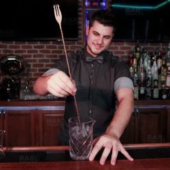 BarProducts.com BarConic® Trident Bar Spoons - Antique Copper Finish - Several Lengths Available Master Mixology