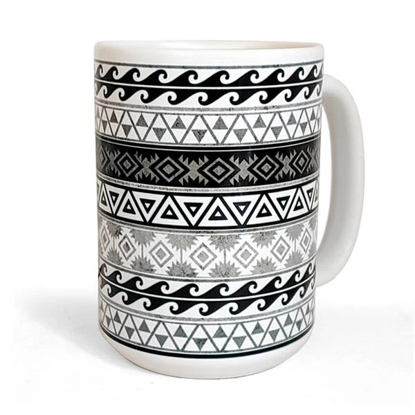 aztec-mug-bpc-blk.jpg BarProducts.com Aztec Pattern Ceramic Mugs - Color Variants - 15 Oz