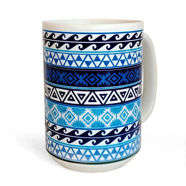 aztec-mug-bpc-blu.jpg BarProducts.com Aztec Pattern Ceramic Mugs - Color Variants - 15 Oz