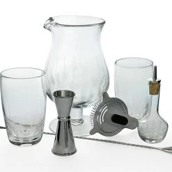 BarProducts.com BarConic® Feather Etched Bar Kit W/44oz Stemmed Mixing Glass Master Mixology