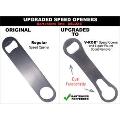 BarProducts.com BAR TOOLS Bartender's Tote – Stainless Steel DELUXE (17pc)