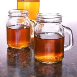 BarProducts.com BarConic® 4.5 Oz Mason Jar Glass With Handle