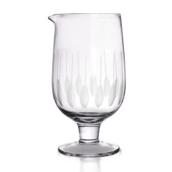 BarProducts.com BarConic® Feather Etched Mixing Glass -Stemmed 887ml (30oz.) Mixing Glasses