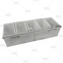 BarProducts.com BarConic® Hammered Stainless Steel Condiment Holder - 5 Pint BAR SUPPLIES