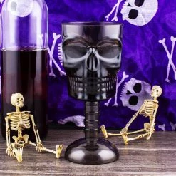 BarProducts.com BarConic® Plastic Stemmed Skull Cup - Smoke - 12 Ounce SPECIAL COLLECTIONS