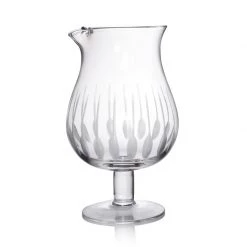 BarProducts.com BarConic® Feather Etched Stemmed Mixing Glass - 1301ml (44oz.)
