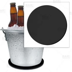 BarProducts.com BAR SUPPLIES Beer Bucket Coaster - Black - 8.75" Diameter (Reuseable)