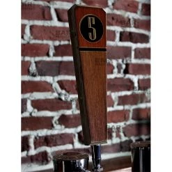 BarProducts Handcrafted Numbered Beer Tap Handles - Oak Wood - Emblem Woodshop Made In The USA
