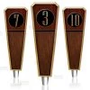 BarProducts Handcrafted Numbered Beer Tap Handles - Oak Wood - Emblem Woodshop Made In The USA