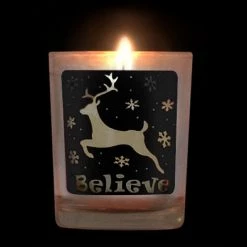 BarProducts.com Votive/Shot Glass - Reindeer Believe - 2.5 Ounce Holiday Bar Products