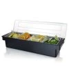 BarProducts.com Black Condiment Holder (Fruit Trays) With Ice Compartment BAR SUPPLIES