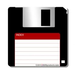 BarProducts.com Floppy Disk Foam Kolorcoat™ Coaster- 3.5 Inch Square